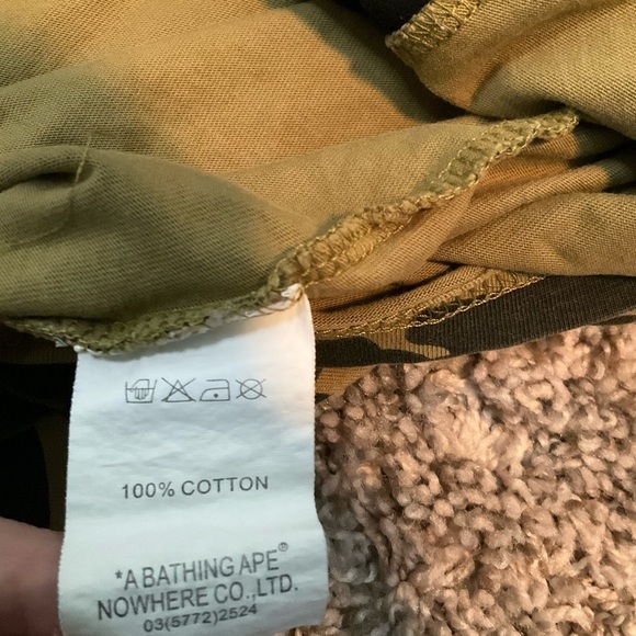 Bape WGM Women’s Camo Black T-Shirt Sz Large World Gone Mad Bathing Ape - Picture 5 of 7